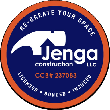 Jenga Construction LLC licensed, bonded and insured seal