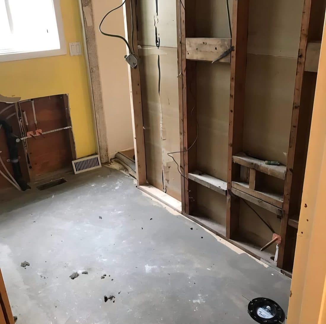 Jack and Jill bathroom Conversion — demolition
