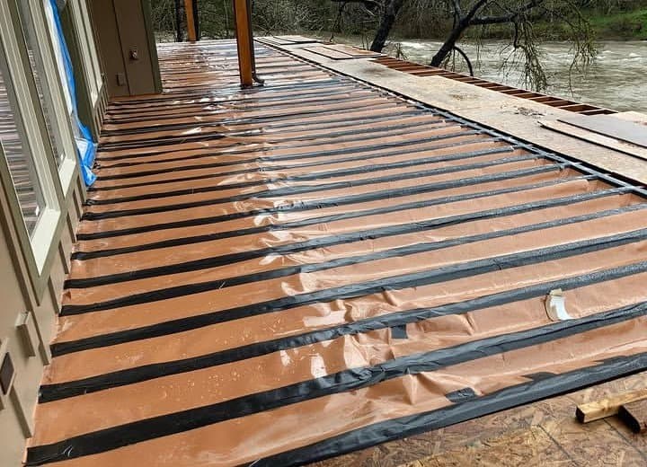 Elevated Deck with River View — waterproof membrane